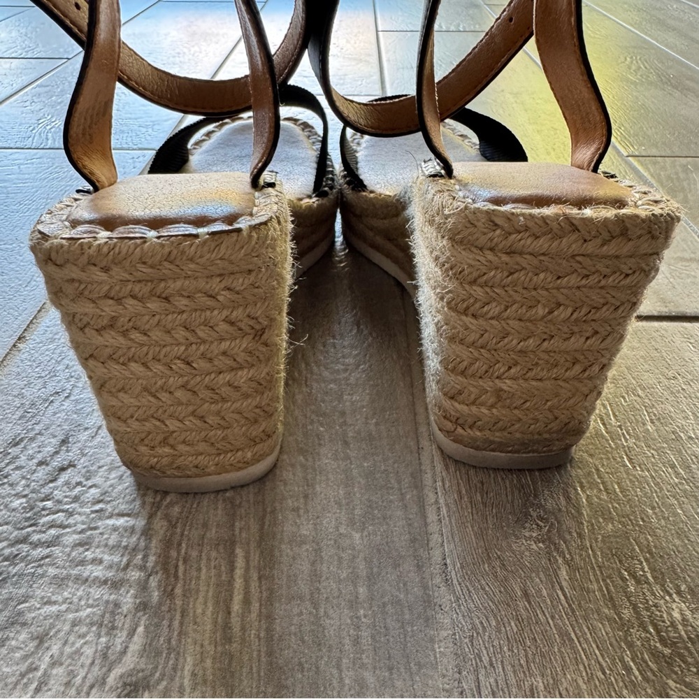 Crown Vintage Kannia Espadrille Wedge Black Sandal - Picture 6 of 11